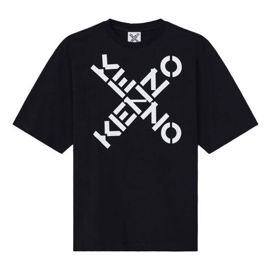 KENZO SS21 Sport Series Logo Letter Printing Male Black FA65TS5024SJ-99