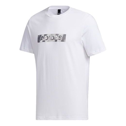 adidas Mh Gfx T Lng Printing Short Sleeve White GH4418