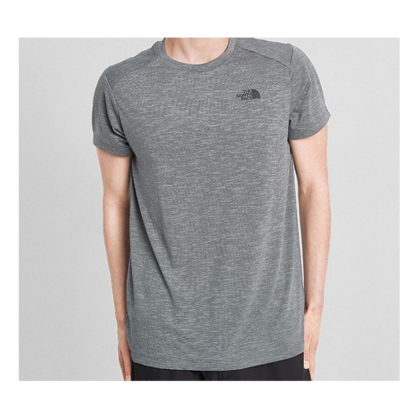 Men's THE NORTH FACE Classic hygroscopic Sweat-Wicking Short Sleeve Gray 4NFK-DYZ
