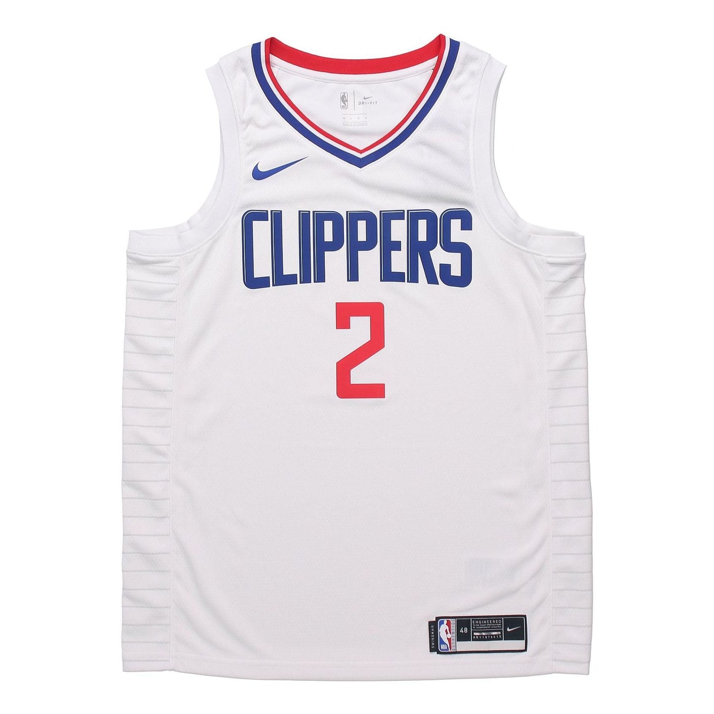 Nike NBA Quick Dry Sports Basketball Jersey/Vest SW Fan Edition 2020 Season Los Angeles Clippers Leonard 2 White CW3594-100