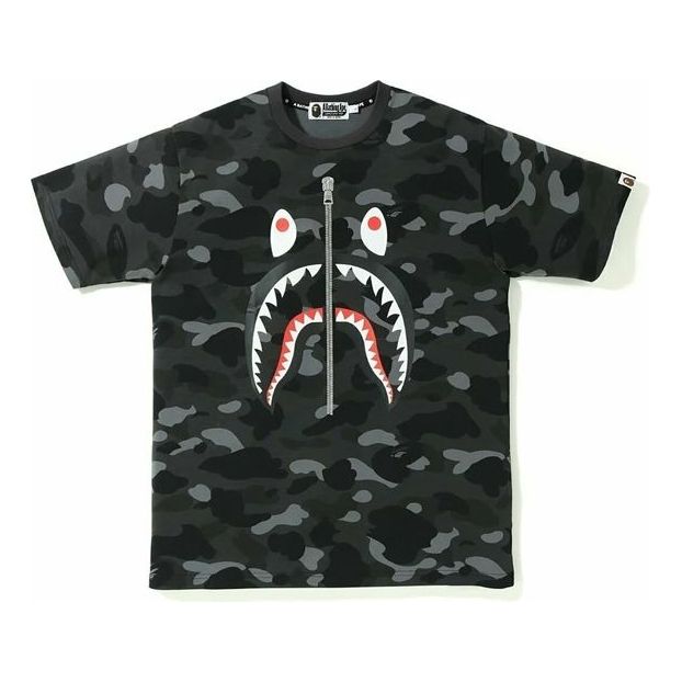 A BATHING APE BAPE Color Camo Shark T Men's Black 1F30-109-014