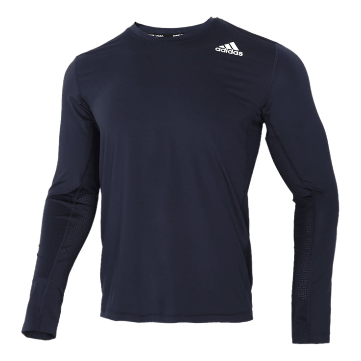 adidas TF Turf Ls Ftd Sports Running Training Gym Long Sleeves Navy Blue GL9895