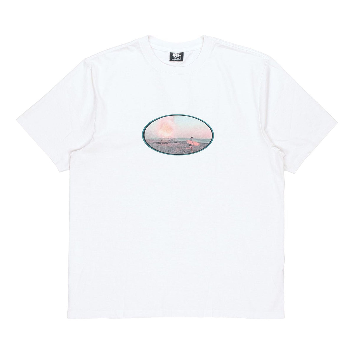 Stussy Unisex Gun Crush Printing Round-neck White 3903742