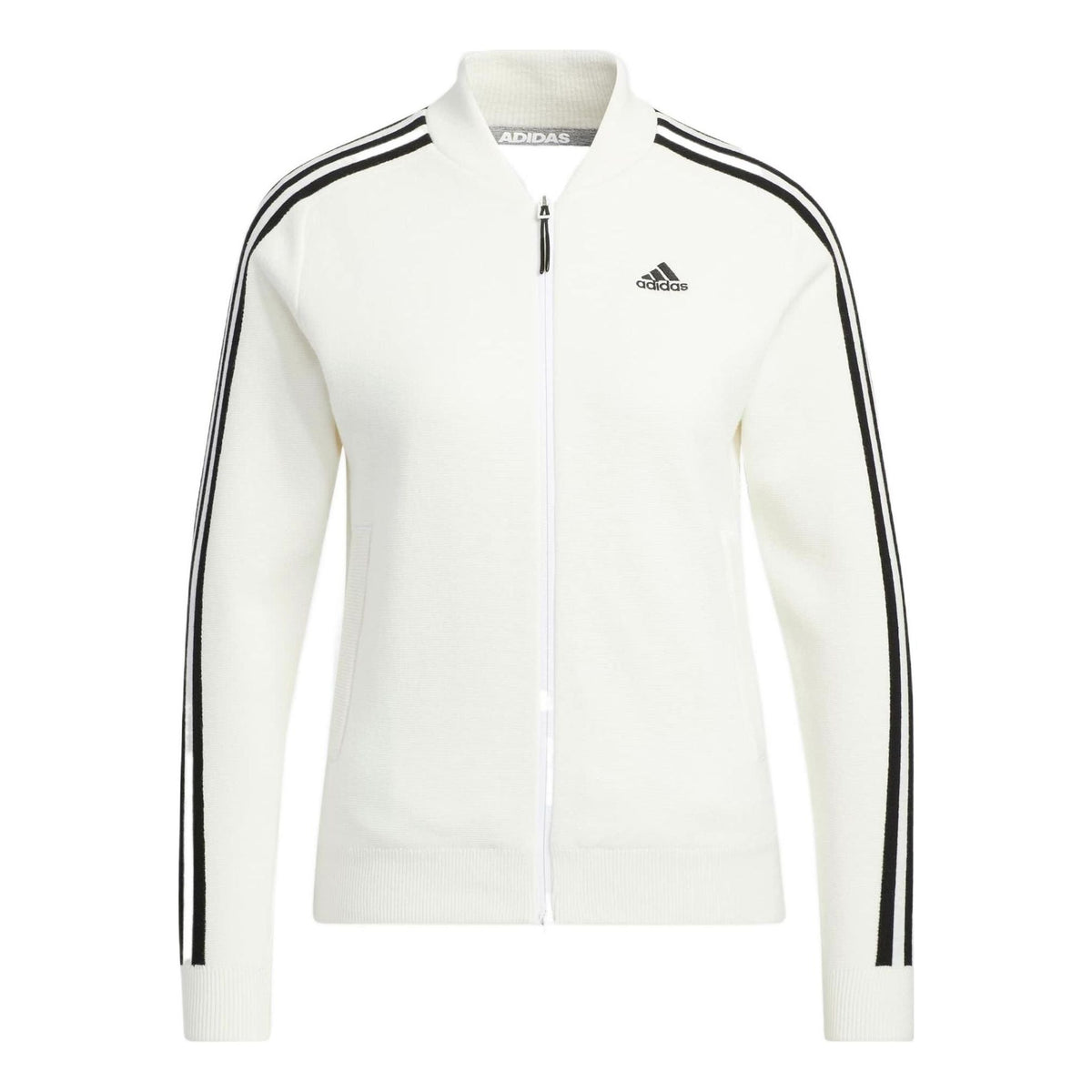 (WMNS) adidas Long-Sleeve 3-Stripes Wind.Rdy Sweater Asia Sizing 'White Black' HG8224
