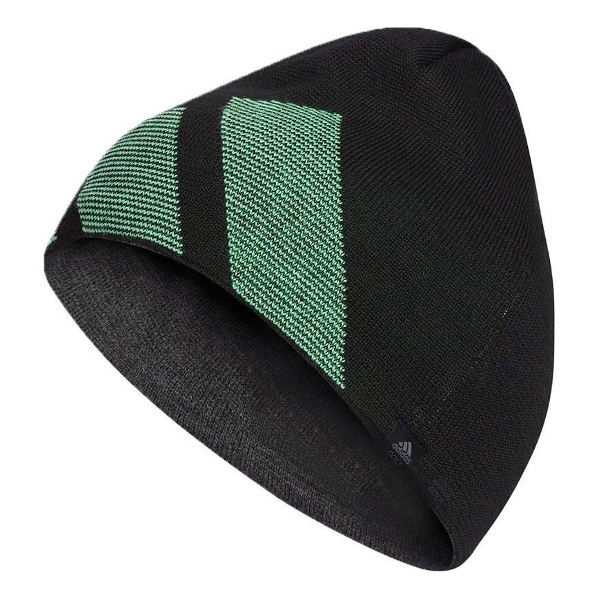 adidas 3Bar Logo Beanie 'Black Green' GU8618