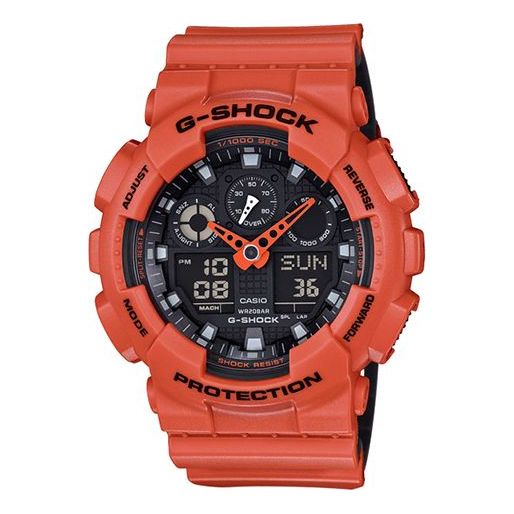 CASIO G-Shock Analog-Digital 'Orange Red' GA-100L-4A
