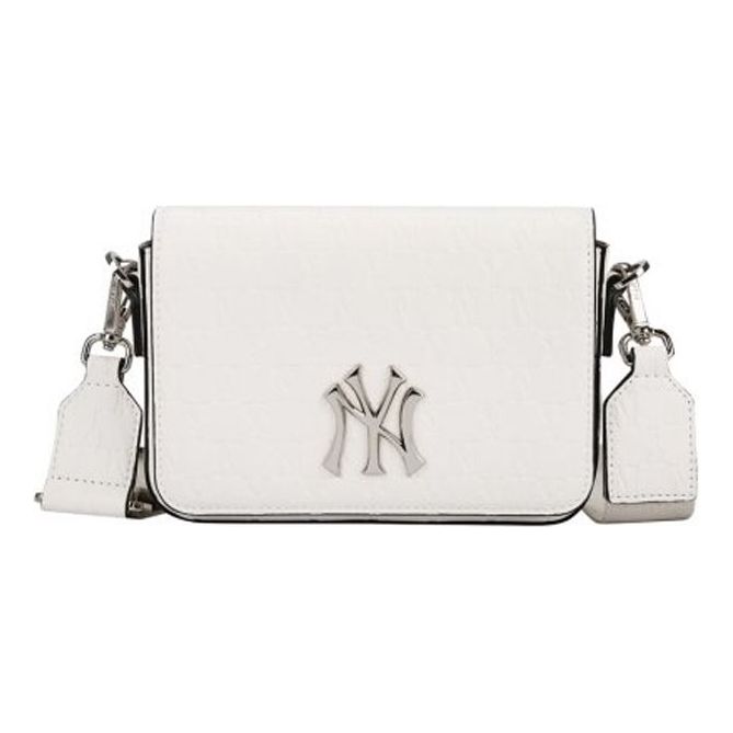MLB Retro Full Print Monogram Series NY New York Yankees Shoulder Bag 'White Ivory' 32BGPB111-50I