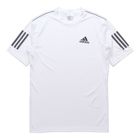 Men's adidas Club 3str Short Sleeve White T-Shirt DP2875