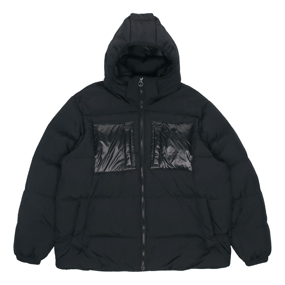 adidas originals Solid Color hooded down Jacket Black H13564