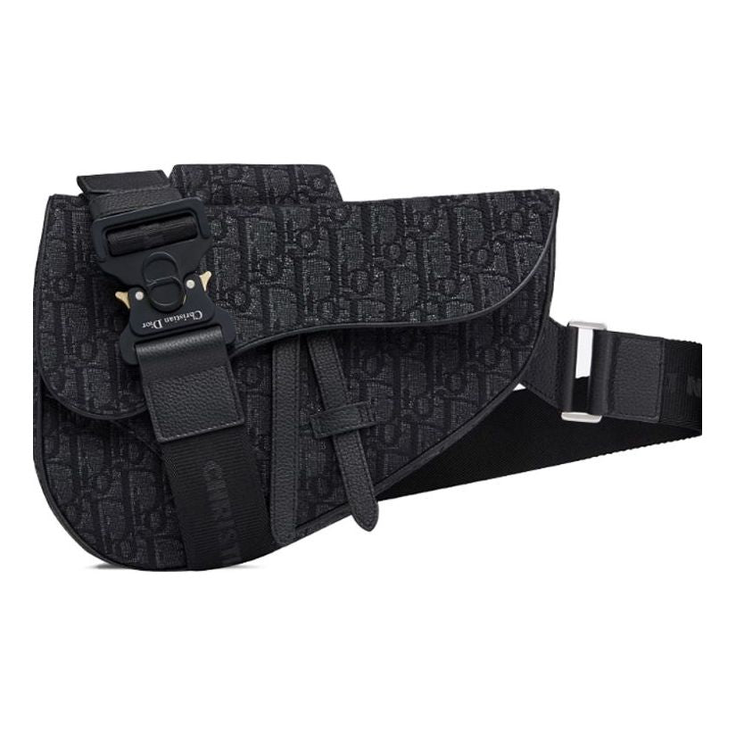 DIOR Saddle Bag 'Oblique Jacquard Black' 1ADPO093YKY-H00N