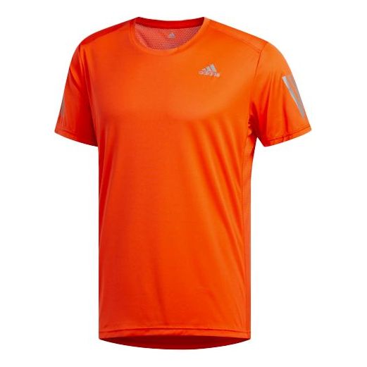 adidas Own The Run T Sports Training Round Neck Short Sleeve Orange DZ9002
