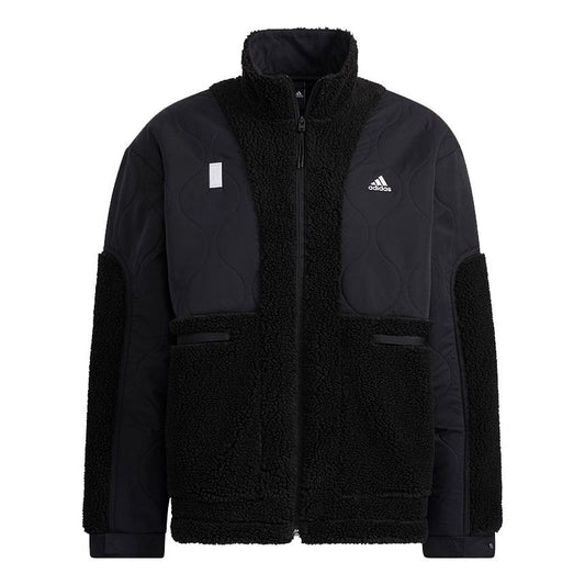adidas Wj Mixboa Jkt Splicing Fleece Jacket Black H40243
