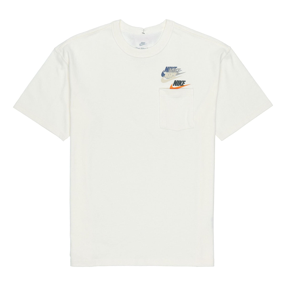 Men's Nike As Nsw Tee Prem Pocket Casual Breathable Round Neck Logo Solid Color Short Sleeve White T-Shirt DV3316-133