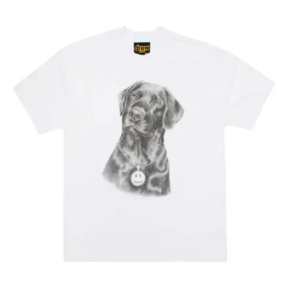 Drew House SS21 Lady SS Tee Pattern Round Neck Short Sleeve Unisex White DR-SS21-30