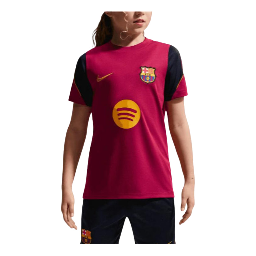 (GS)Nike x F.C. Barcelona Strike Dri-FIT T-Shirt 'Noble Red Blackened Blue Mineral Yellow' II3237-621