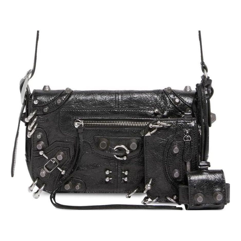 (WMNS) Balenciaga Le Cagole Xs Flap Bag With Piercings 'Black' 7190822AAE31000