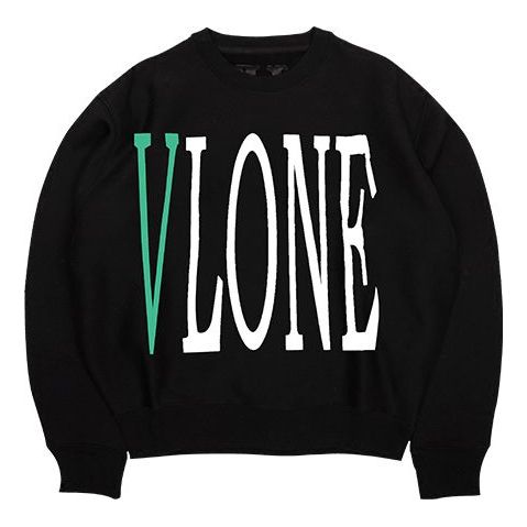 VLONE Staple- Crewneck Classic Printing Round Neck Couple Style Black Green 6941240931645