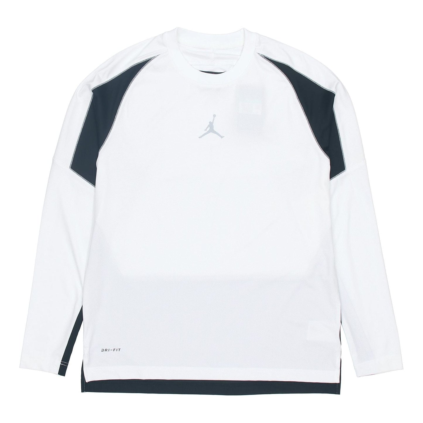 Air Jordan Jumpman Colorblock Quick Dry Round Neck Long Sleeves White CV2352-100