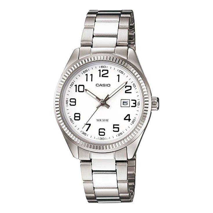 CASIO Stainless Steel Strap White Analog LTP-1302D-7BV