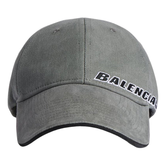 Balenciaga Tilted Typo Cap 'Dark Heather Grey' 854036410B21441