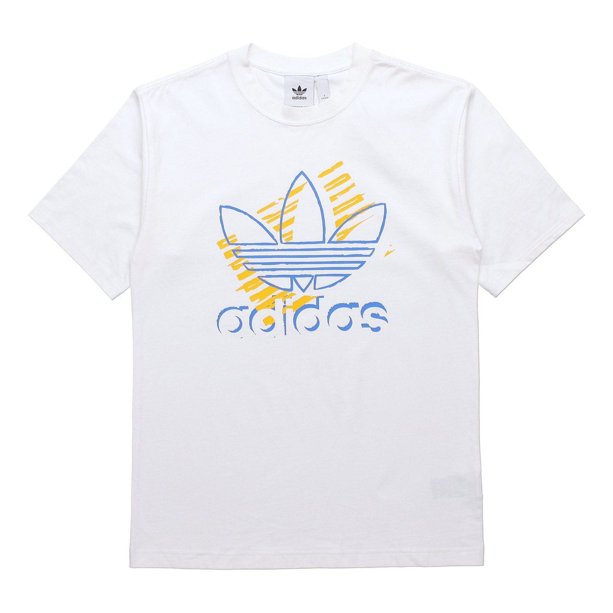 adidas originals TREFOIL ART TEE Round Neck Short Sleeve White DV3279
