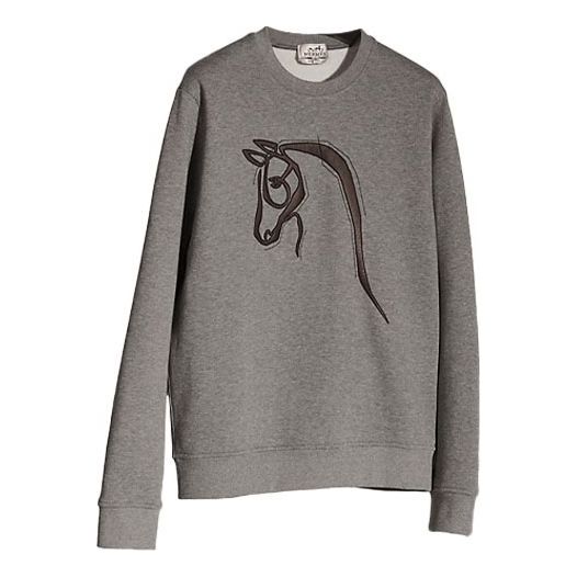 Men's HERMES SS21 Adornment Pattern Sports Classic Gray H167540HA76