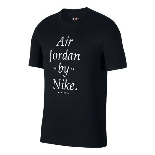 Air Jordan By Nike Alphabet Printing Short Sleeve Black AQ3761-010