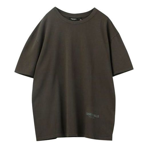 Fear of God Essentials Short Sleeve Black Logo Tee FOG-SS20-002