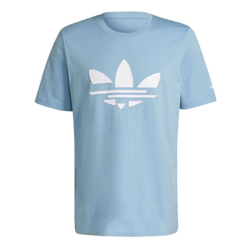 adidas originals St Tee Casual Breathable Sports logo Printing Short Sleeve Sky Blue H62496