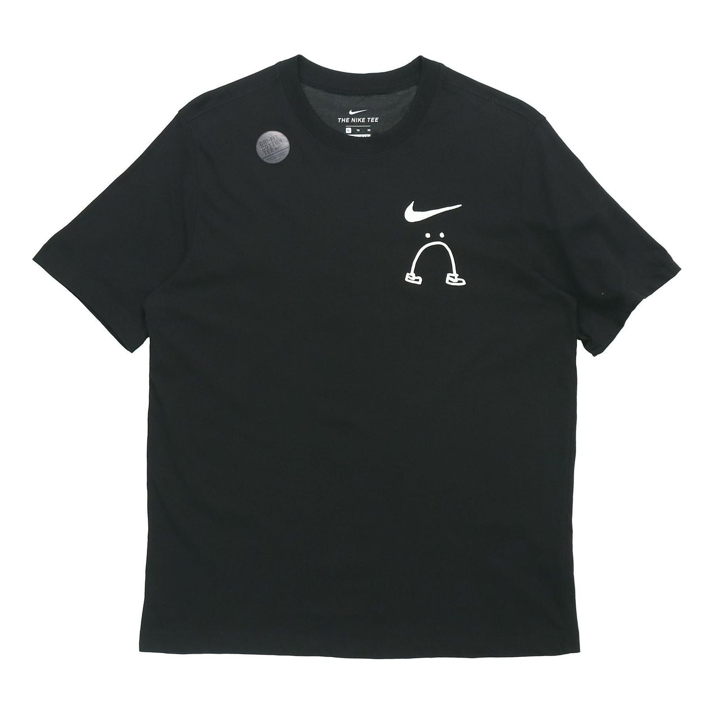 Men's Nike Smiling Face Casual Short Sleeve Black T-Shirt AO0624-010