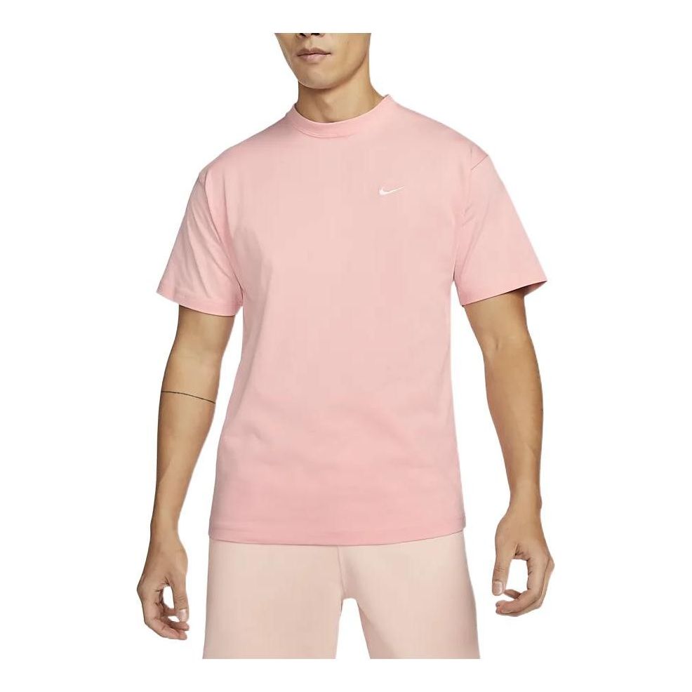 Men's Nike Solid Color Logo Casual Sports Short Sleeve Pink T-Shirt DA0321-697