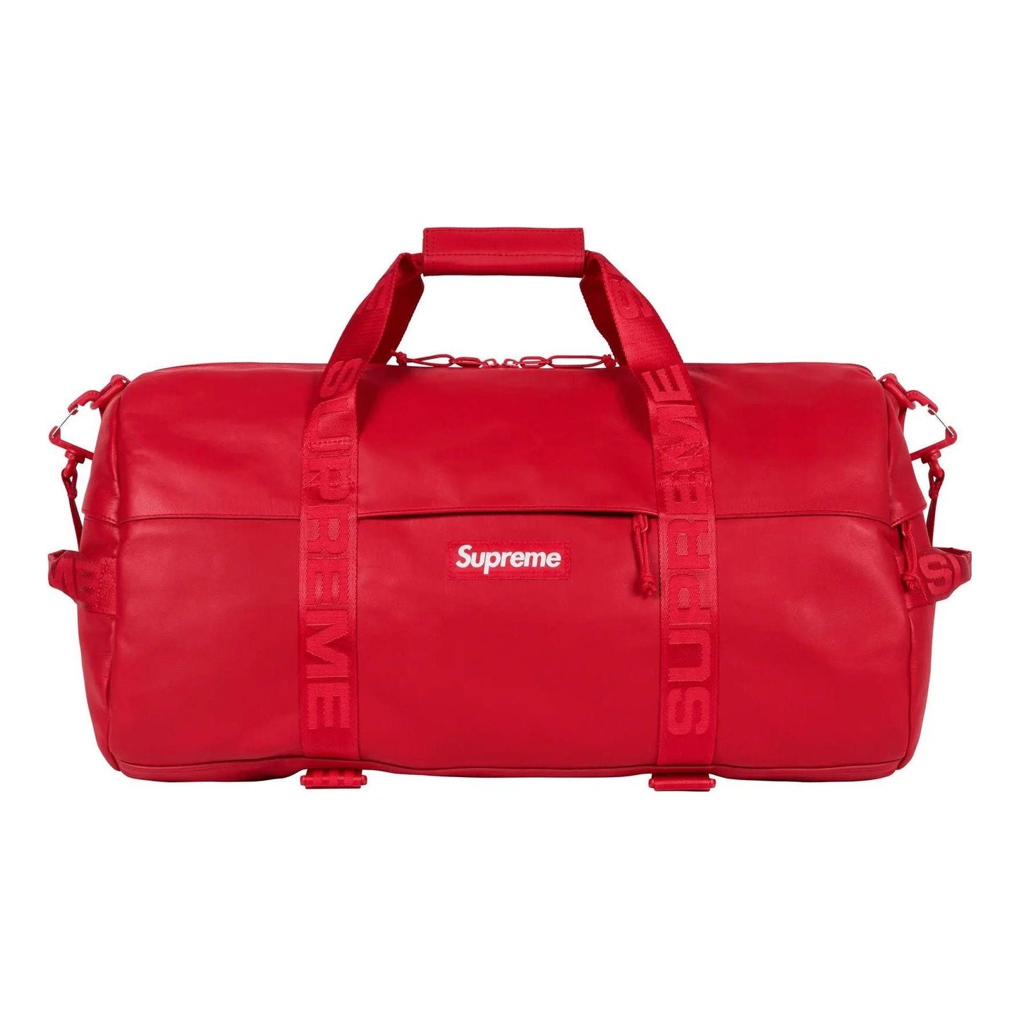 Supreme Leather Duffle Bag 'Red' SUP-FW23-0827