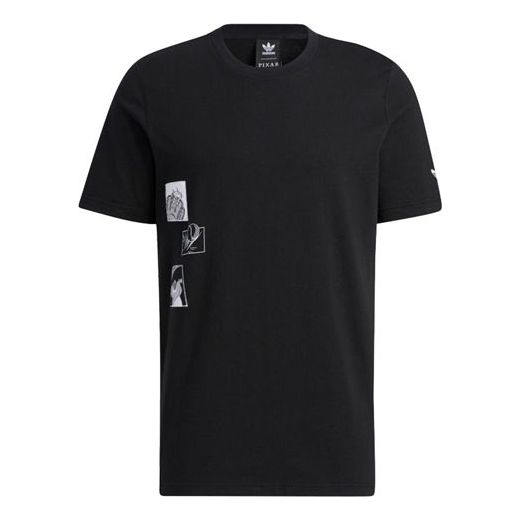 adidas originals x PIXAR Crossover Casual Pattern Printing Short Sleeve Couple Style Black HD9087