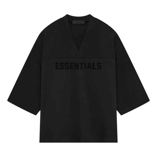 Fear of God Essentials Heavy Jersey Football T-shirt 'Jet Black' 125SP244104F