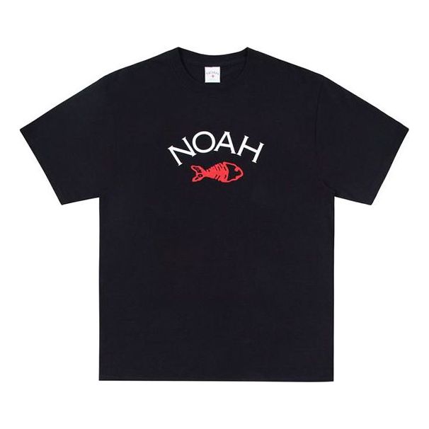 NOAH NYC Fishbone Logo Tee Black Logo Tee T29SS19BLK