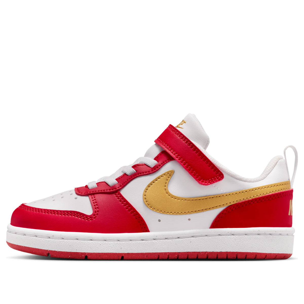 (PS) Nike Court Borough Low Recraft 'White Metallic Gold University Red' DV5457-137