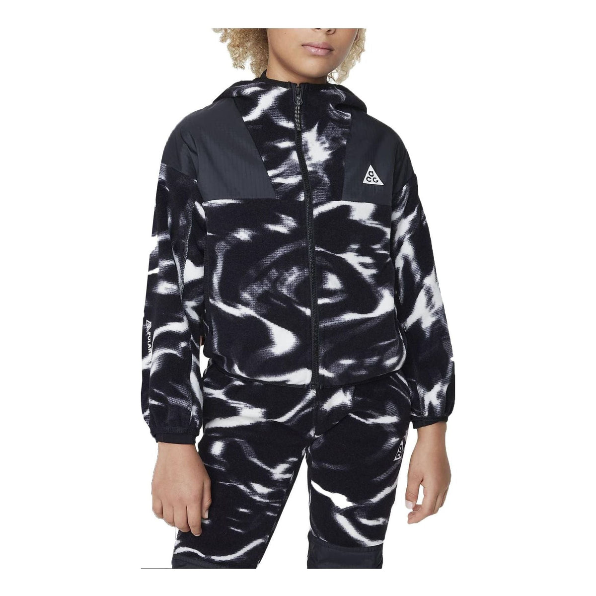 (GS) Nike x ACG Wolf Tree Full-Zip Hoodie 'Black White' FD8462-010