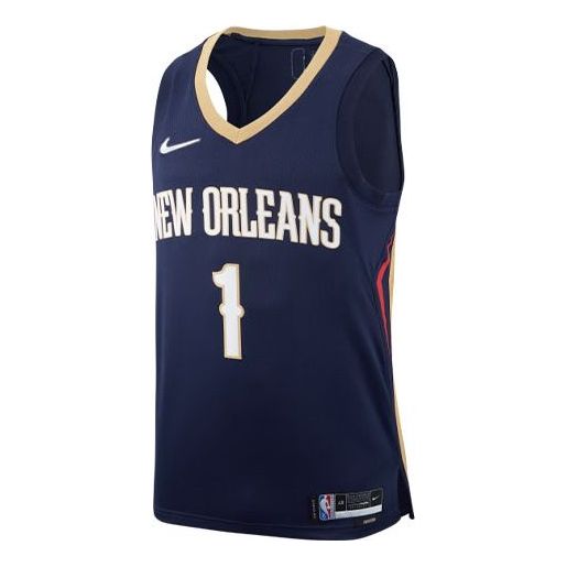 Nike NBA Retro New Orleans Pelicans No.1 Jersey 'Blue' DB3581-419