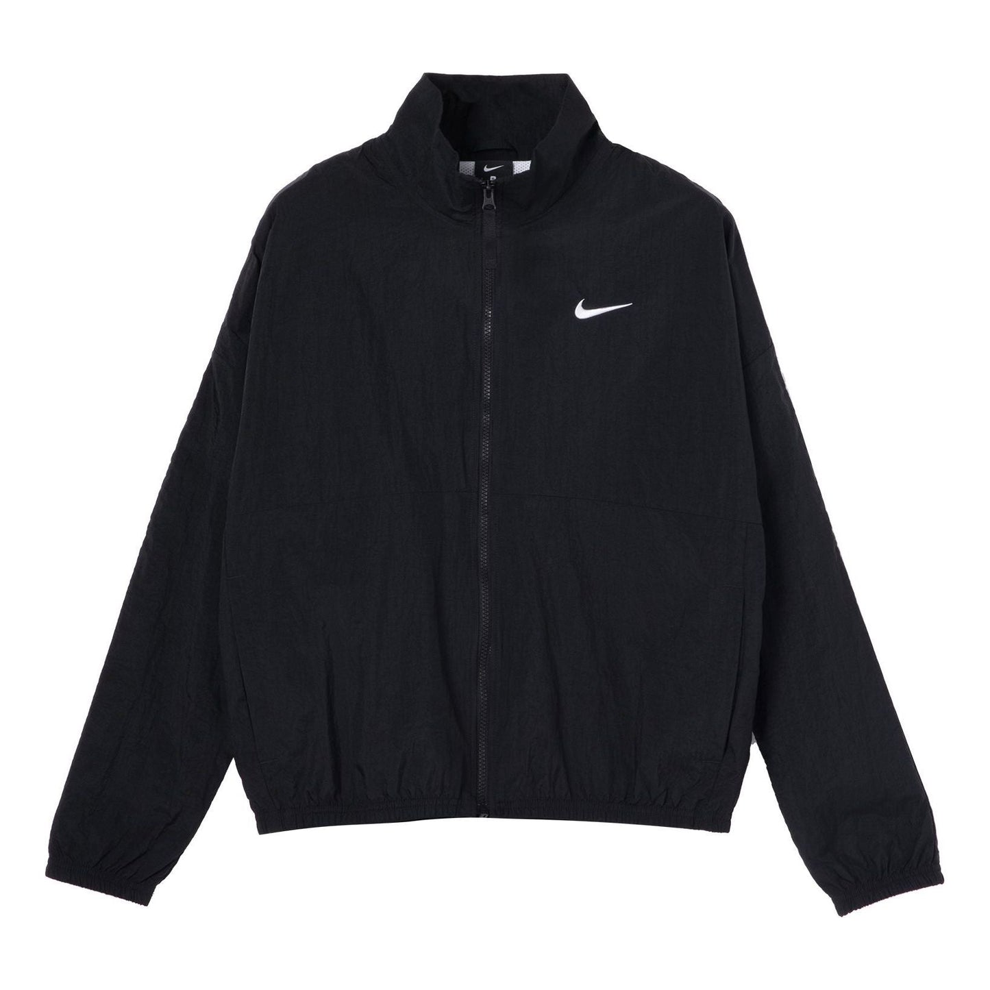 Nike Stand Collar Logo Print Jacket 'Black' CW7349-010