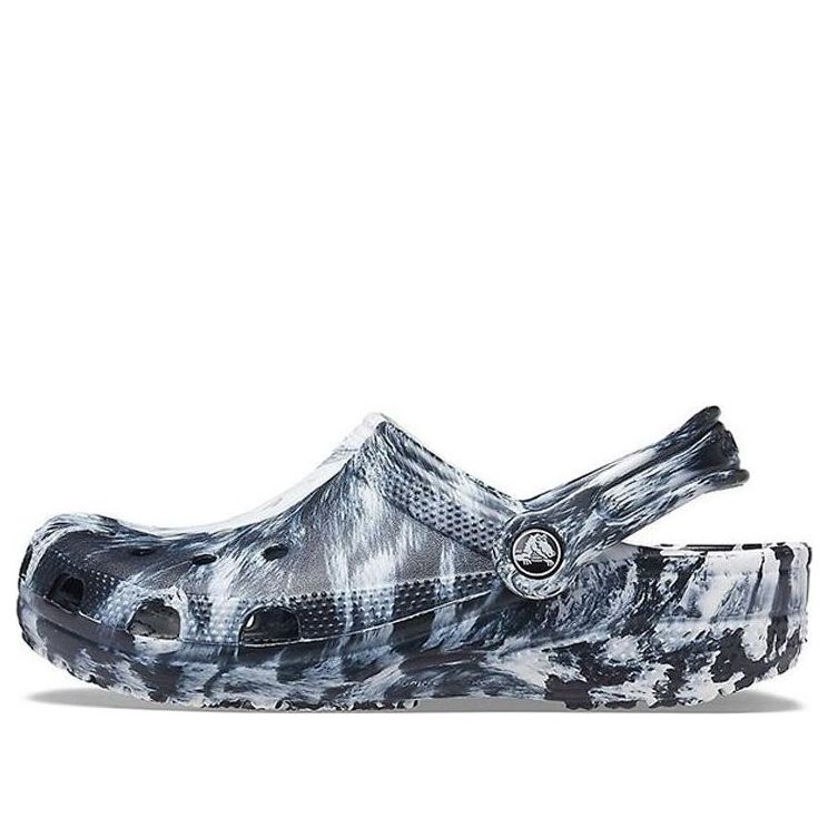 Crocs Beach Marble Unisex Black White Sandals 'Black White' 206867-103