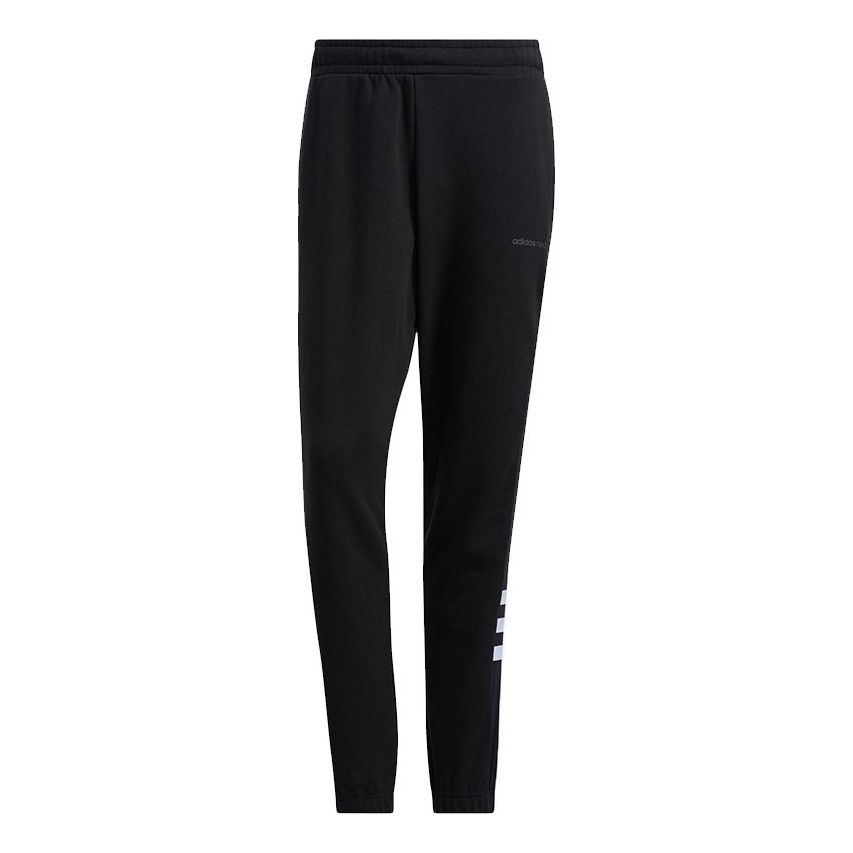 Men's adidas neo Sw Knt Wv Tp Athletics Running Bundle Feet Sports Pants/Trousers/Joggers Black H45210