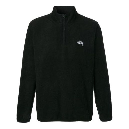Stussy Unisex High Neck Zip Sweatshirt Black 118287