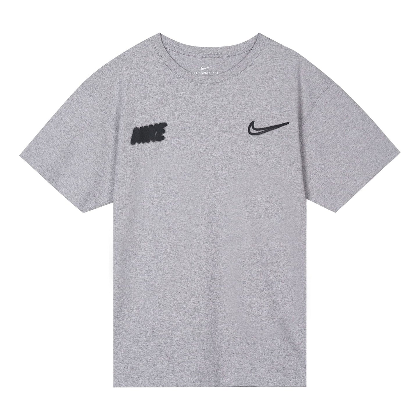 Nike Alphabet Logo Graffiti Round Neck Short Sleeve Gray CW5583-902