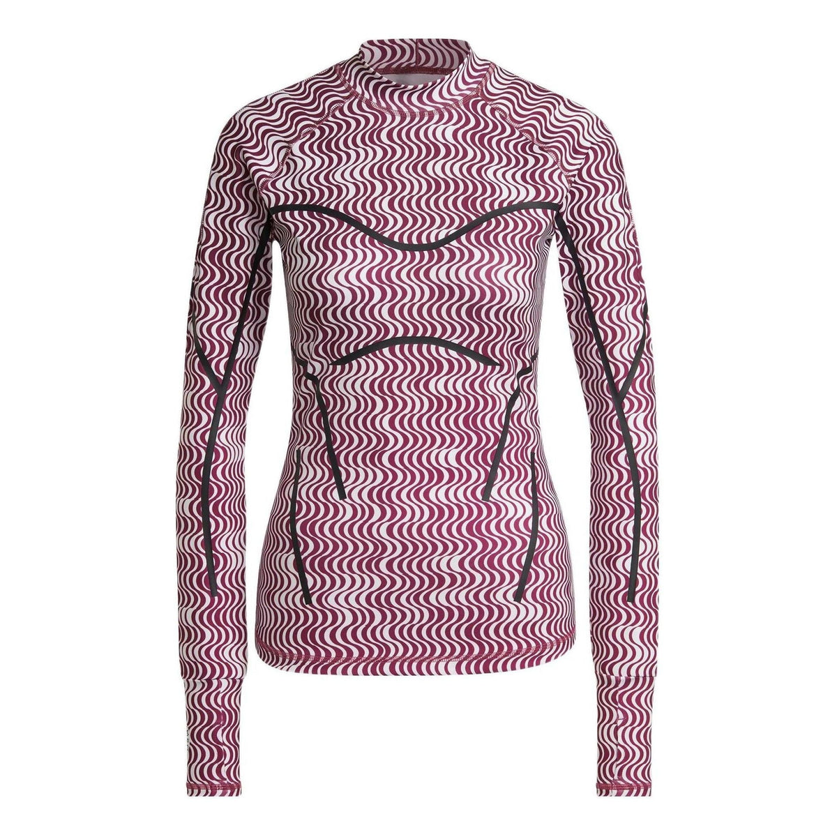 (WMNS) adidas by Stella McCartney TruePurpose Printed Long Sleeve Asia Sizing 'Purple Black' HI6038