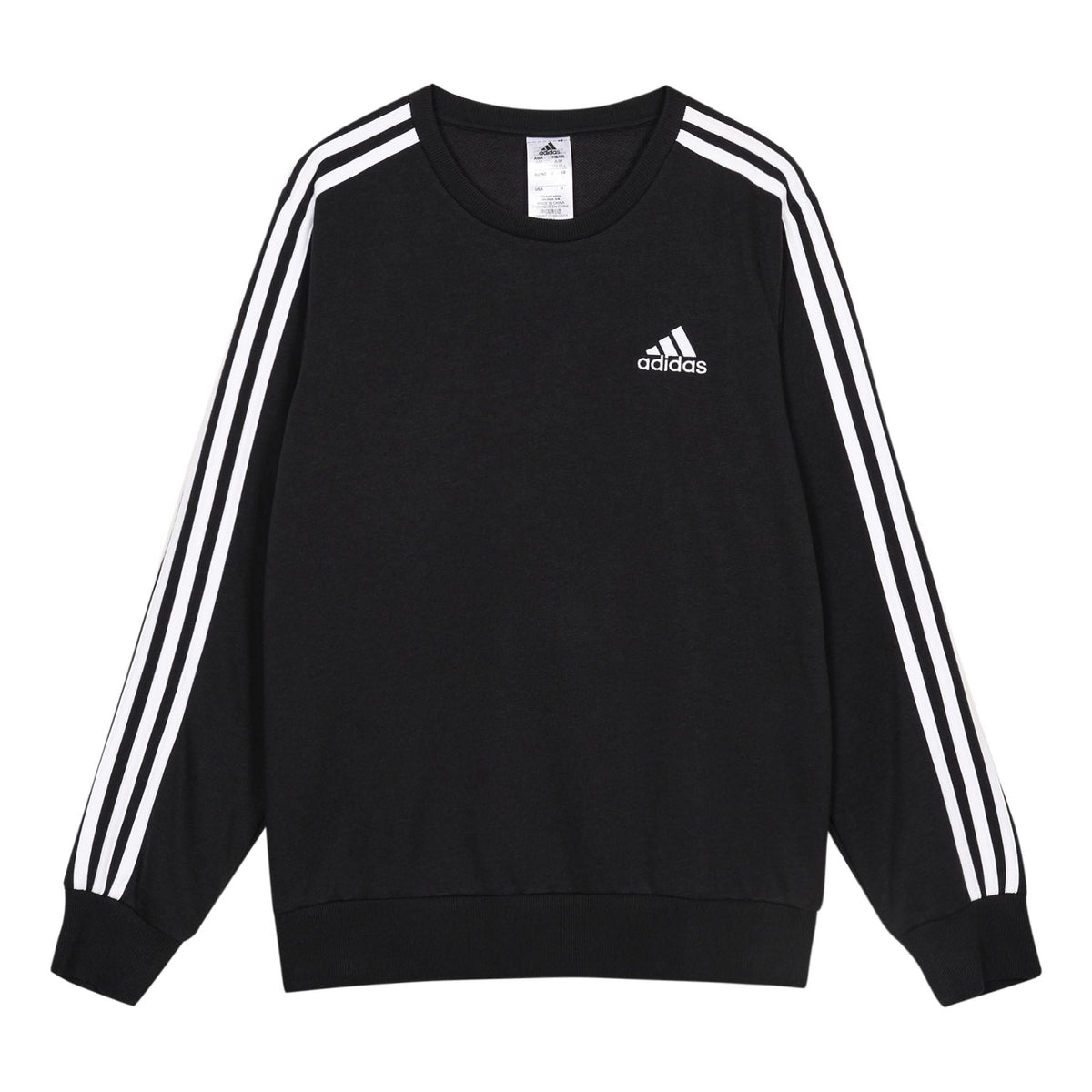 adidas Sports Round Neck Loose Long Sleeves Pullover Black GK9078