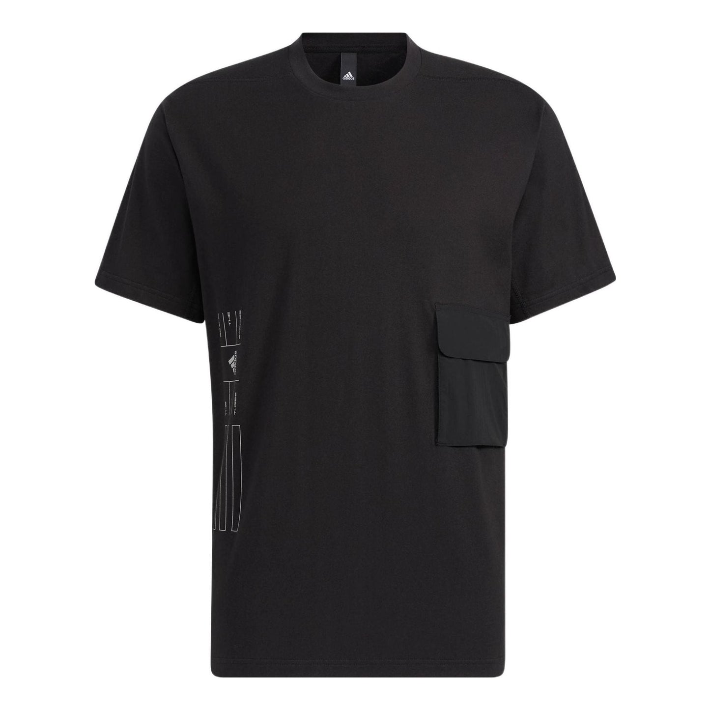 adidas Th Hvcot Tee Solid Color Sports Short Sleeve Black HE9945