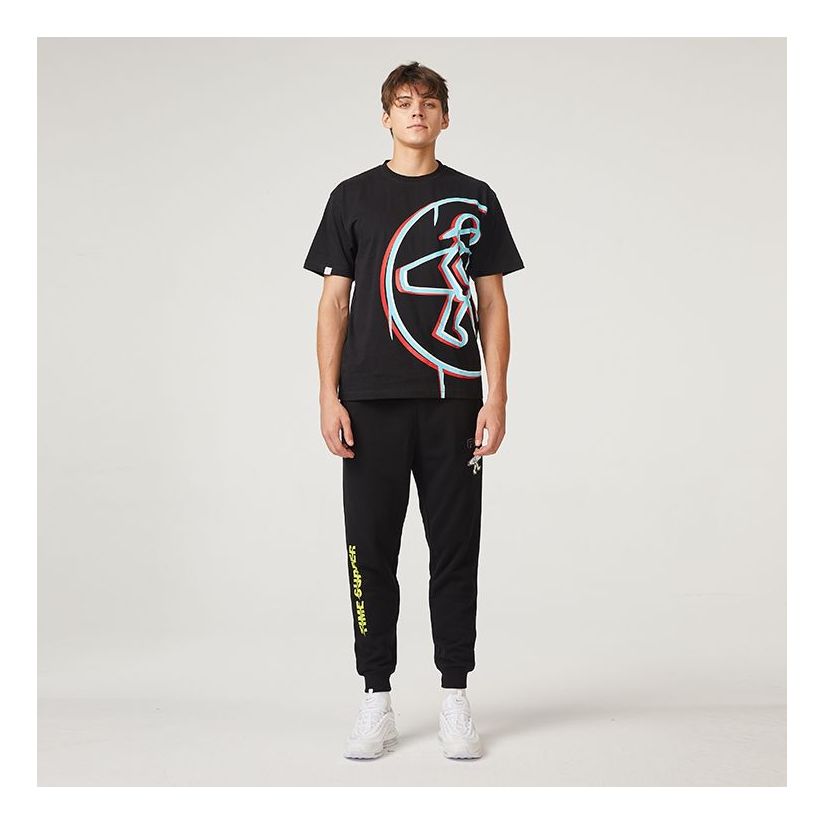 PJs Vigor Surf Classic Casual Pure Cotton Unisex Black 20FWTS2005P