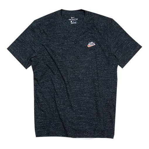Nike Sportswear Heritage Small Logo Solid Color Short Sleeve Black CK2384-010