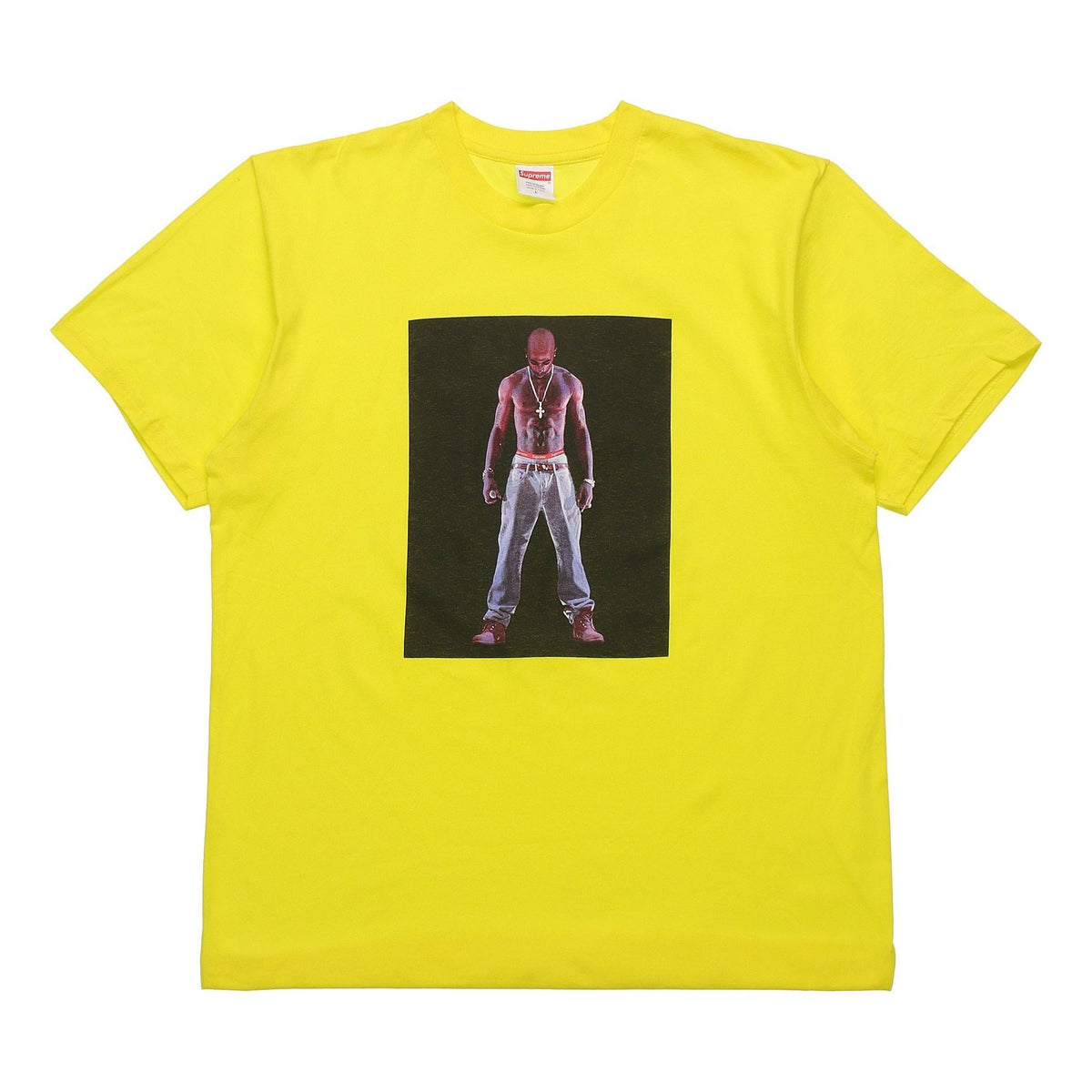 Supreme SS20 Week 1 Tupac Hologram Tee Virtual Characters Short Sleeve Unisex Yellow SUP-SS20-270