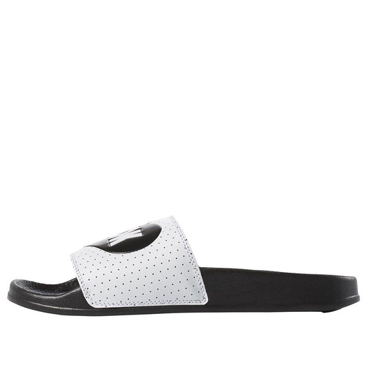 Reebok Classic Slide Soft Sole Cozy Flat Heel Sports Slippers Black White EF8149